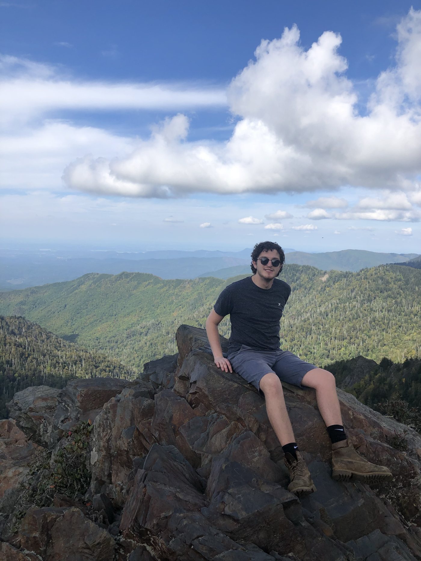 View from the top of Charlie's Bunion in the Great Smoky Mountains